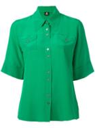 Ps By Paul Smith - Shortsleeved Shirt - Women - Silk - 40, Green, Silk