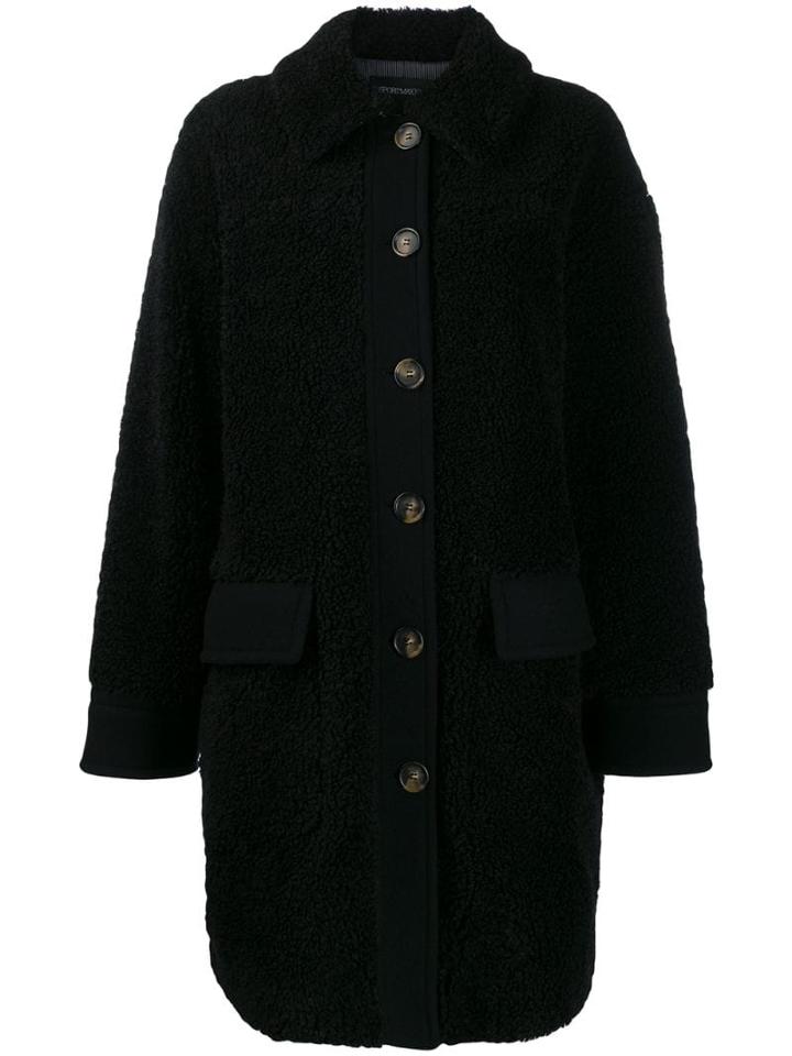 Sport Max Code Bouclé Oversized Coat - Blue