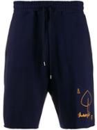 Vivienne Westwood Anglomania Embroidered Logo Shorts - Blue