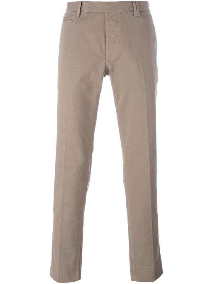 Fendi Classic Chinos, Men's, Size: 52, Nude/neutrals, Cotton/spandex/elastane