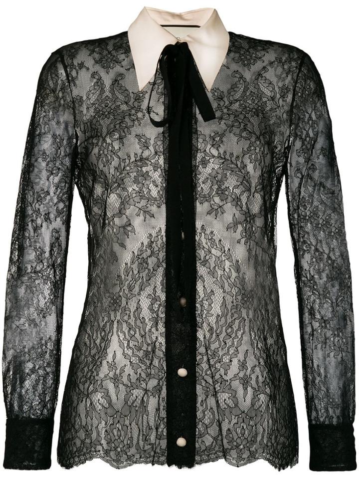 Gucci Lace-made Shirt - Black