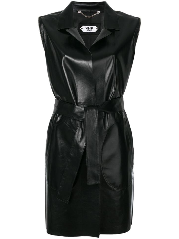 Pihakapi Sleeveles Coat - Black