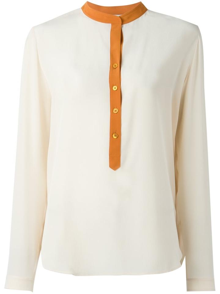 Stella Mccartney 'eva' Crepe Shirt, Women's, Size: 38, Nude/neutrals, Silk