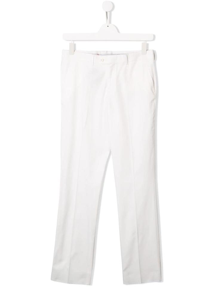 Isaia Kids Slim-fit Chinos - White