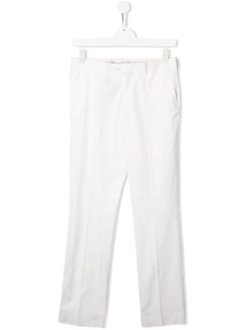 Isaia Kids Slim-fit Chinos - White