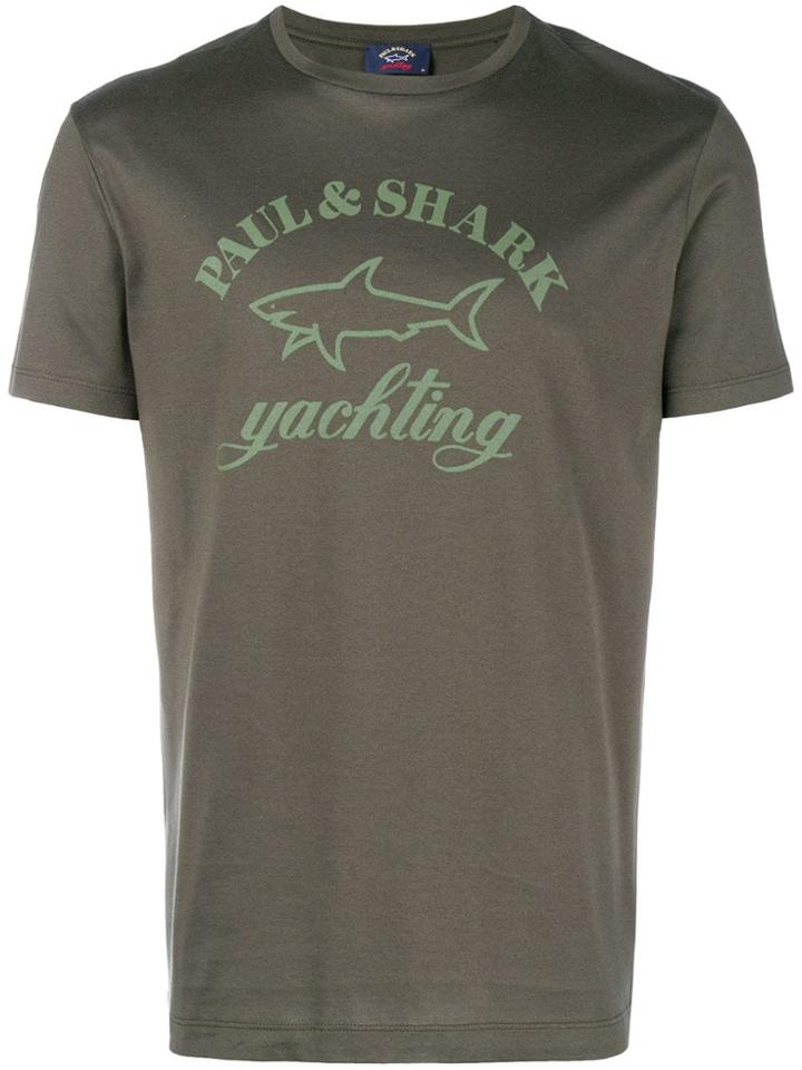 Paul & Shark Logo Print T-shirt - Green