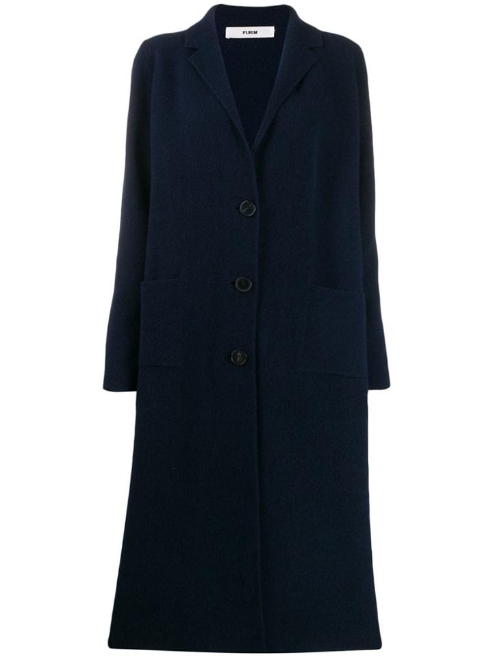 Roberto Collina Single-breasted Cardi Coat - Blue
