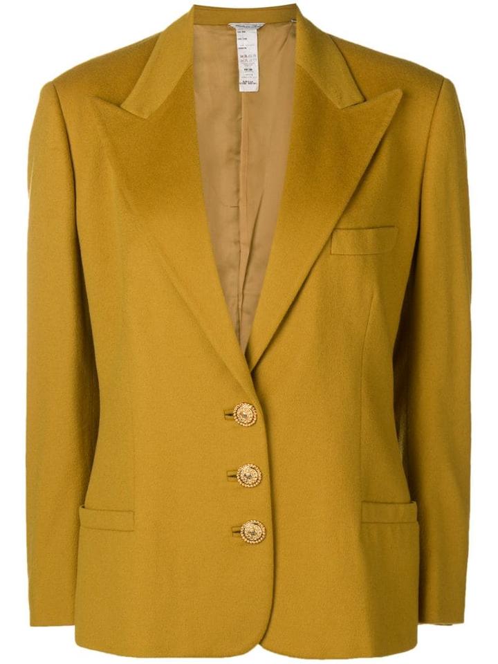 Versace Pre-owned 1980's Peaked Lapels Blazer - Yellow