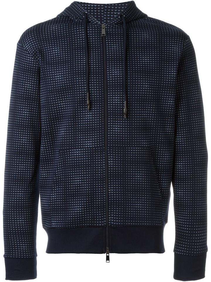 Armani Jeans Printed Pullover Hoodie