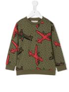 Stella Mccartney Kids Plane Print Sweatshirt, Boy's, Size: 6 Yrs, Green