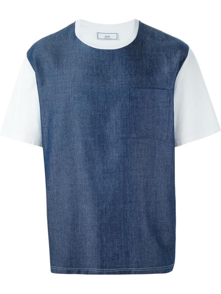 Ami Alexandre Mattiussi Denim Detail T-shirt
