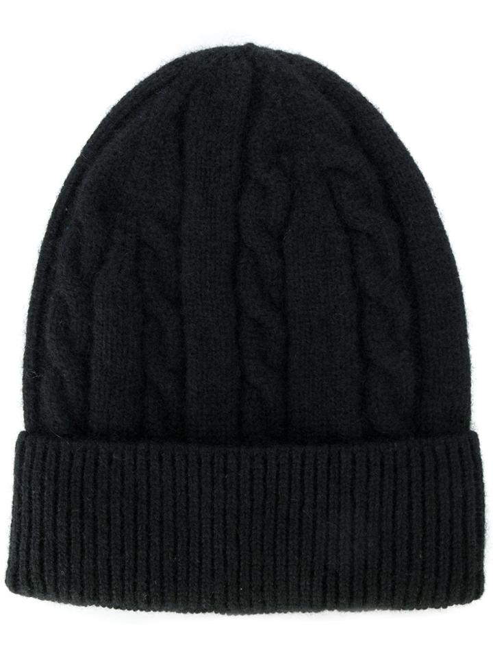 Dell'oglio Cable-knit Cashmere Hat - Black