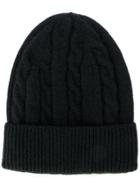 Dell'oglio Cable-knit Cashmere Hat - Black
