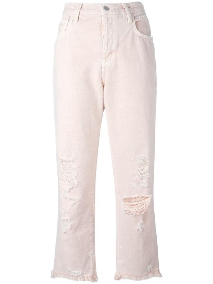 J Brand Ivy Cropped Jeans - Pink