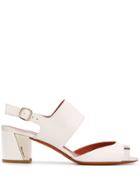 Santoni Block-heel Sandals - White