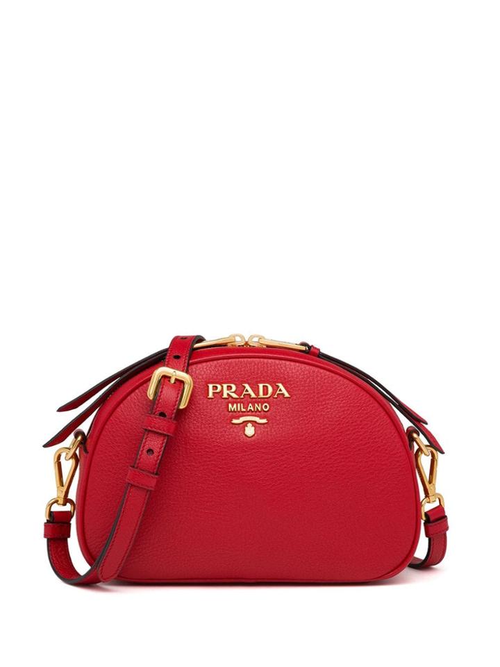 Prada Logo-embellished Shoulder Bag - Black