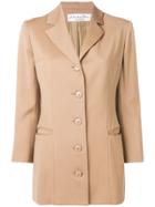 Christian Dior Vintage 1990's Slim Fit Buttoned Jacket - Neutrals