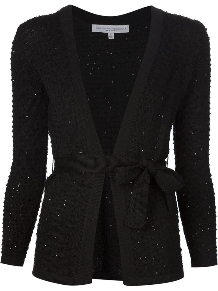 Carolina Herrera Embellished Belted Cardigan