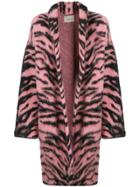 Laneus Tiger Print Coat - Pink