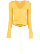 Nicholas Ribbed Detail Knitted Top - Yellow