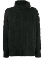 Polo Ralph Lauren Cable-knit Roll Neck - Black