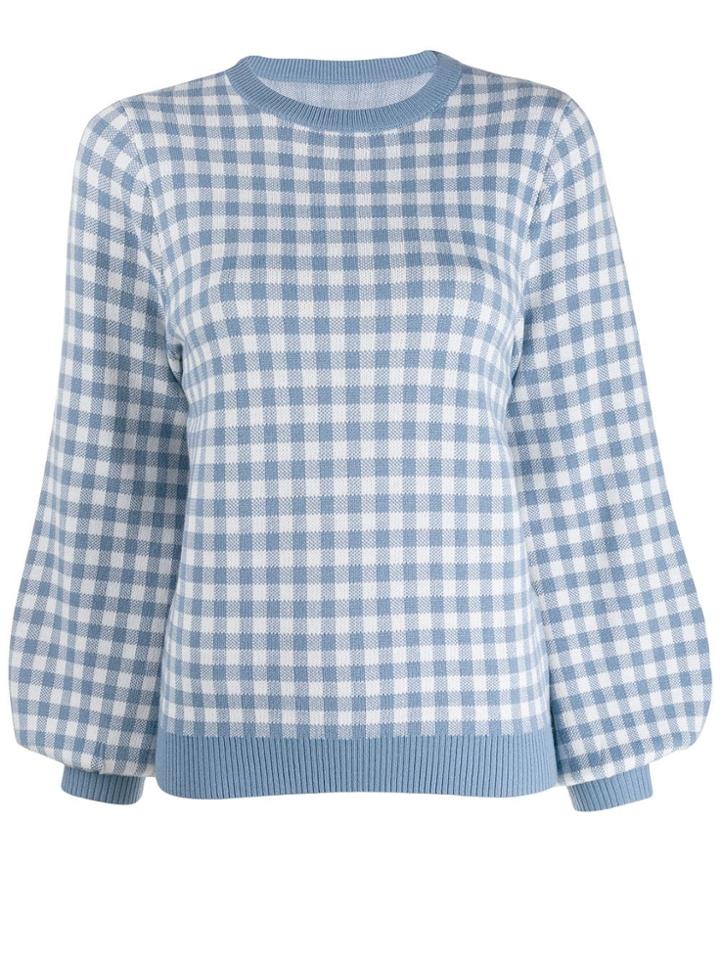 Shrimps Gingham Sweatshirt - Blue