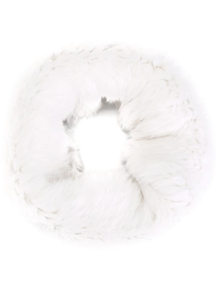Yves Salomon Rabbit Fur Scarf - White