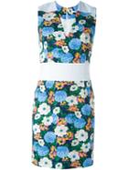 Carven - Fitted Floral Dress - Women - Polyester/acetate/viscose - 38, White, Polyester/acetate/viscose