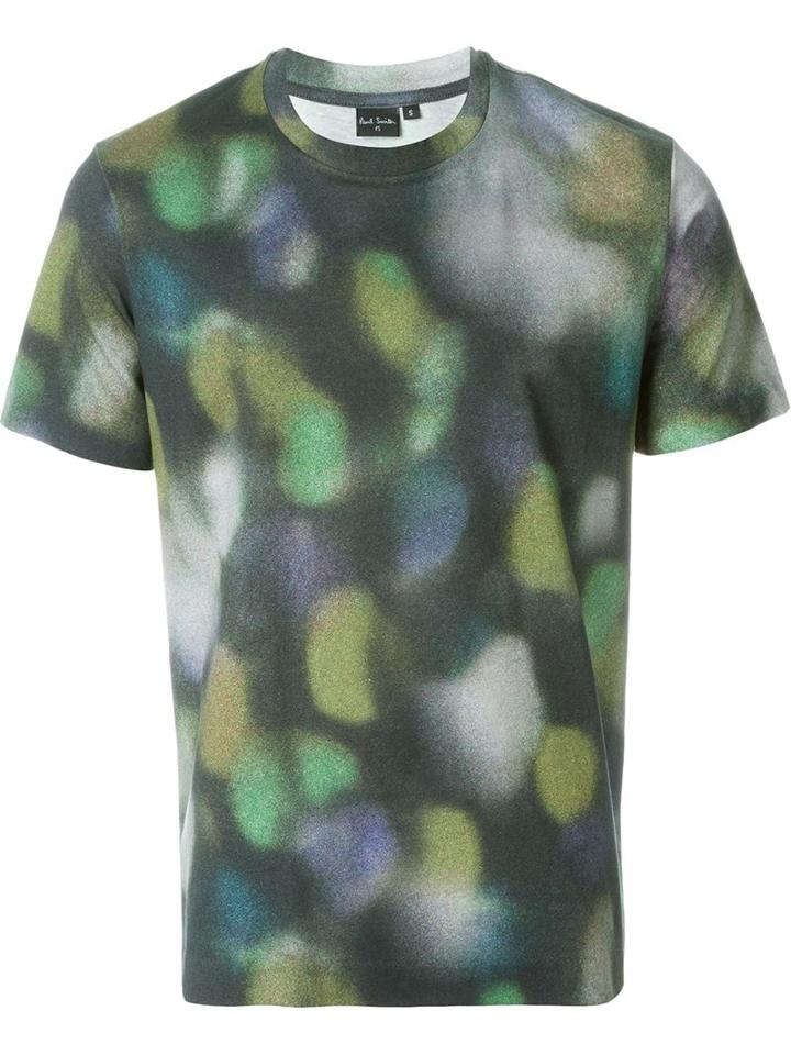 Ps Paul Smith All-over Print T-shirt, Men's, Size: L, Green, Cotton