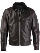 Tom Ford Detachable Shearling Collar Jacket - Brown