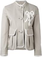 Fendi - Floral Applique Jacket - Women - Cotton - 40, Nude/neutrals, Cotton