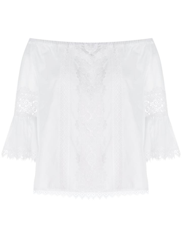 Charo Ruiz Off-shoulder Embroidered Blouse - White