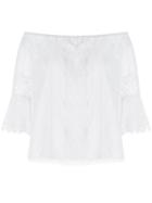 Charo Ruiz Off-shoulder Embroidered Blouse - White
