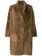 Sprung Frères Oversized Mid-length Coat - Brown