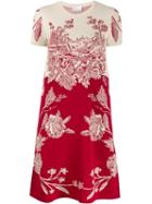 Red Valentino Red(v) Floral Print Short Dress