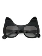 Anna Karin Karlsson 'when Trouble Came To Town' Sunglasses, Women's, Black, Acetate/swarovski Crystal/gold Plated Brass/glass