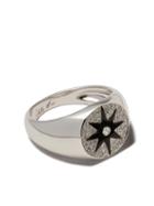 Colette 18kt White Gold Diamond Star Signet Ring