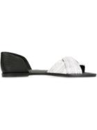 Vince Striped Flat Sandals