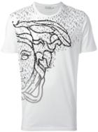Versace Collection Logo Print T-shirt, Men's, Size: Medium, White, Cotton