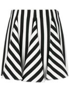 Valentino Engineered Stripe Godet Skirt - White