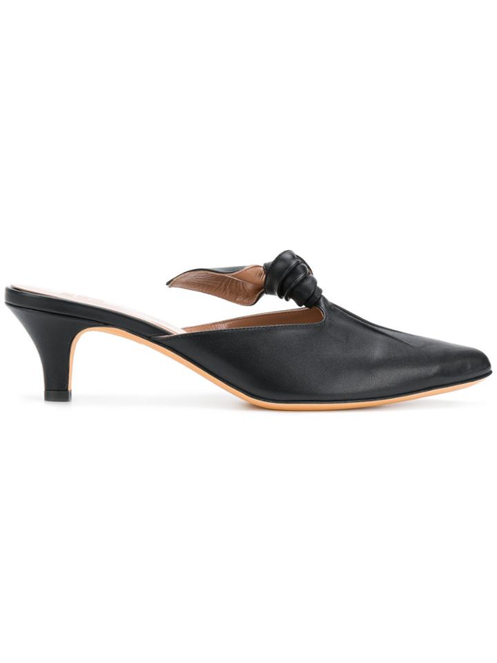 Maryam Nassir Zadeh Twist Front Mules - Black