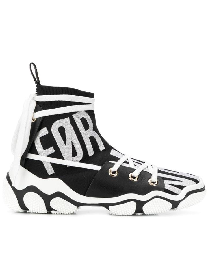 Red Valentino Red(v) Glam Run Hi-top Sneakers - Black