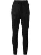 Iro Ribbed Fitted Track Pants - Black