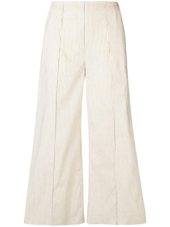 Sonia Rykiel Striped Straight-leg Trousers - White