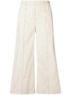 Sonia Rykiel Striped Straight-leg Trousers - White