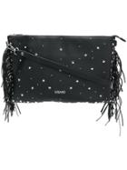 Liu Jo Lima Studded Fringed Clutch - Black