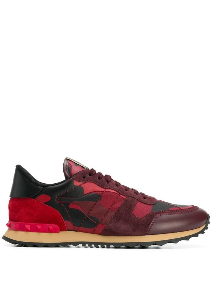 Valentino Valentino Garavani Rockrunner Camouflage Sneakers - Red