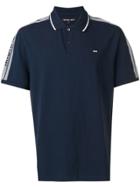 Michael Michael Kors Logo Stripe Polo Shirt - Blue