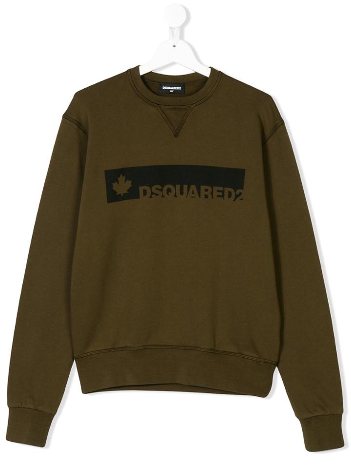 Dsquared2 Kids Teen Logo Print Sweatshirt - Green