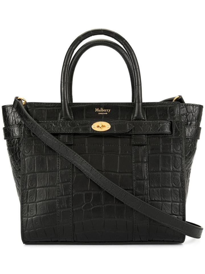 Mulberry Mini Zip Bayswater Tote - Black